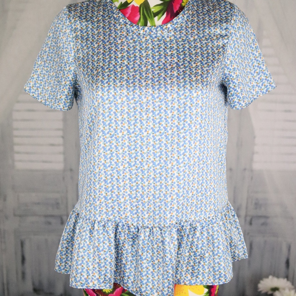 ZARA Light Blue Silky Top